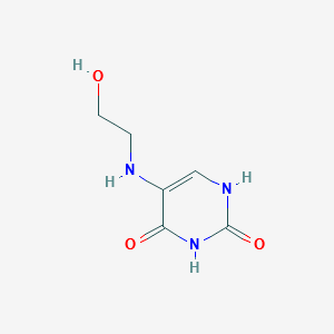 5-(2-Hydroxyethylamino)pyrimidine-2,4(1H,3H)-dione structure, CAS 55476-33-0