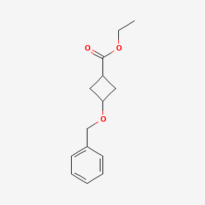 cis--ethyl3-(benzyloxy)cyclobutanecarboxylate structure, CAS 141352-62-7