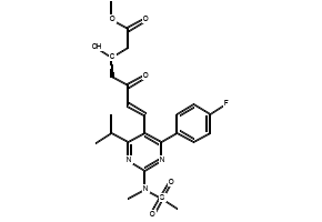 Methyl(+)-(3-R)-7-[4-(4-Fluorophenyl)-6-isopropyl-2-(N-methyl-N-methanesulfonylamino)pyrimidin-5-yl]-3-hydroxy-5-oxo-6(E)-heptenoate structure, CAS 147118-39-6