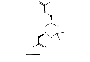 tert-Butyl(4R-cis)-6-[(acetyloxy)methyl]-2,2-dimethyl-1,3-dioxane-4-acetate structure, CAS 154026-95-6