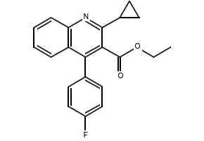 Ethyl2-cyclopropyl-4-(4-fluorophenyl)-quinolyl-3-carboxylate structure, CAS 148516-11-4