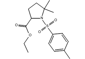 ethyl5,5-dimethyl-1-tosylpyrrolidine-2-carboxylate structure, CAS 905706-74-3