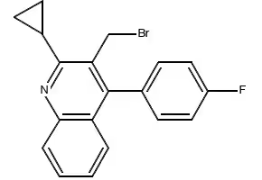 3-(Bromomethyl)-2-cyclopropyl-4-(4'-fluorophenyl)quinoline structure, CAS 154057-56-4