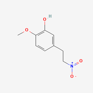 2-methoxy-5-(2-nitroethyl)phenol structure, CAS 322474-09-9
