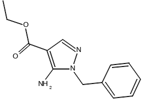 Ethyl5-amino-1-benzyl-1H-pyrazole-4-carboxylate structure, CAS 19867-62-0