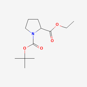 1-tert-butyl2-ethylpyrrolidine-1,2-dicarboxylate structure, CAS 125347-83-3