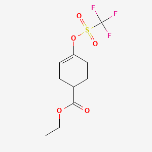 ethyl4-(trifluoromethylsulfonyloxy)cyclohex-3-enecarboxylate structure, CAS 122948-57-6