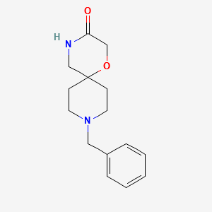 1-Oxa-4,9-diazaspiro[5.5]undecan-3-one,9-(phenylmethyl)- structure, CAS 1169699-64-2