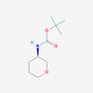 (R)-tert-butyltetrahydro-2H-pyran-3-ylcarbamate structure, CAS 1245648-17-2