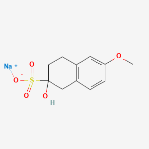 2-Hydroxy-6-methoxy-1,2,3,4-tetrahydro-naphthalene-2-sulfonicacid,sodiumsalt structure, CAS 1017781-39-3