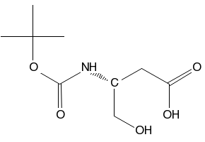 methyl3-(tert-butoxycarbonylamino)-4-hydroxybutanoate structure, CAS 942297-60-1