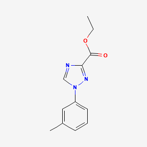 ethyl1-m-tolyl-1H-1,2,4-triazole-3-carboxylate structure, CAS 1245646-70-1