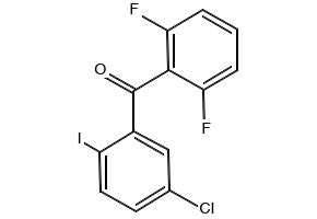 (5-Chloro-2-iodophenyl)(2,6-difluorophenyl)methanone structure, CAS 869365-97-9