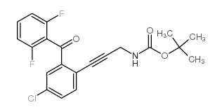 [3-[4-Chloro-2-(2,6-difluorobenzoyl)phenyl]prop-2-ynyl]carbamicacidtert-butyl structure, CAS 869366-03-0