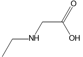 N-Ethylglycine structure, CAS 627-01-0