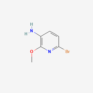 3-Amino-6-bromo-2-methoxypyridine structure, CAS 89466-18-2