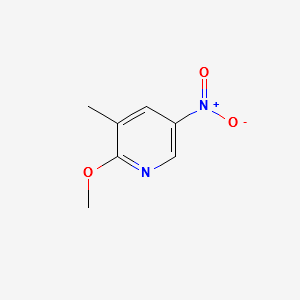2-methoxy-3-methyl-5-nitropyridine structure, CAS 89694-10-0