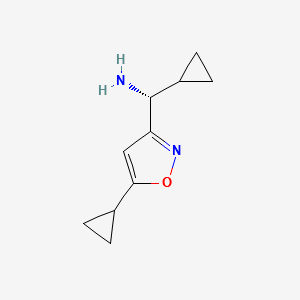 (R)-cyclopropyl(5-cyclopropylisoxazol-3-yl)methanamine structure, CAS 1245644-67-0