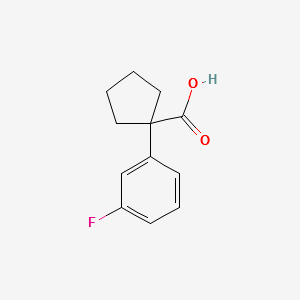 1-(3-Fluorophenyl)cyclophentanecarboxylicacid structure, CAS 214262-97-2