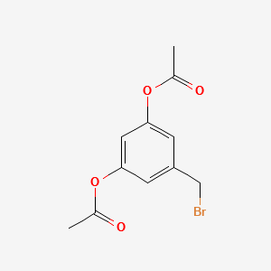 3,5-Diacetoxybenzylbromide structure, CAS 104311-39-9