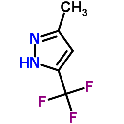3-METHYL-5-(TRIFLUOROMETHYL)PYRAZOLE structure, CAS 10010-93-2