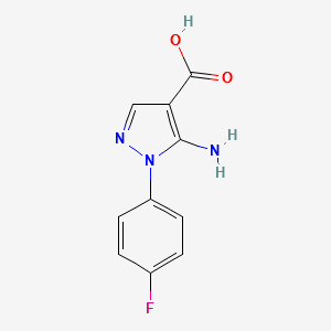 5-AMINO-1-(4-FLUOROPHENYL)-1H-PYRAZOLE-4-CARBOXYLICACID structure, CAS 187949-90-2