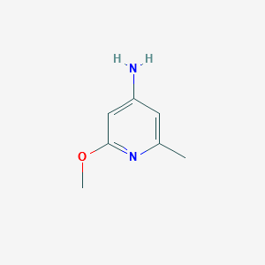 2-methoxy-6-methylpyridin-4-amine structure, CAS 89943-09-9