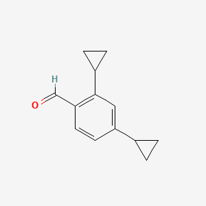 2,4-dicyclopropylbenzaldehyde structure, CAS 1245645-99-1