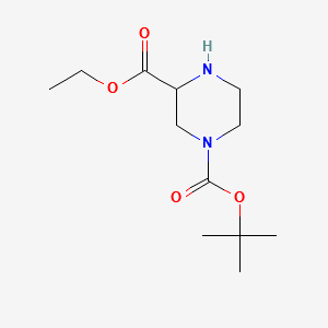 1-tert-Butyl3-ethylpiperazine-1,3-dicarboxylate structure, CAS 183742-29-2