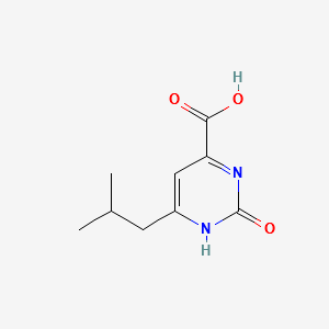 2-Hydroxy-6-isobutylpyrimidine-4-carboxylicacid structure, CAS 876715-59-2
