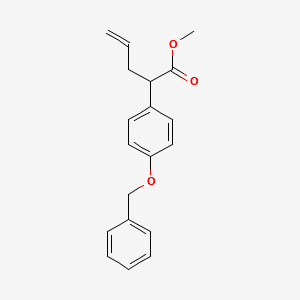 methyl2-(4-(benzyloxy)phenyl)pent-4-enoate structure, CAS 223410-63-7