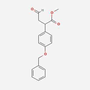 methyl2-(4-(benzyloxy)phenyl)-4-oxobutanoate structure, CAS 634196-85-3