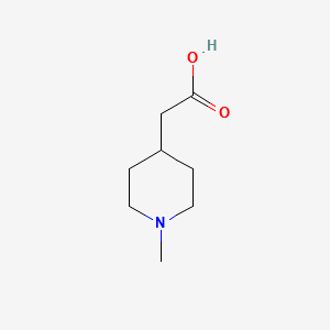 1-Methyl-4-piperidineaceticacid structure, CAS 87647-06-1