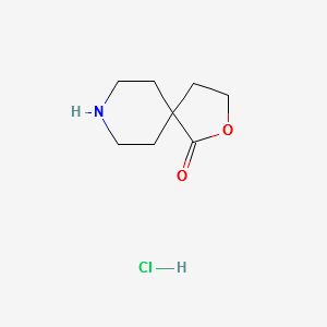 2-Oxa-8-azaspiro[4.5]decan-1-onehydrochloride structure, CAS 4427-25-2