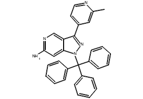 3-(pyridin-4-yl)-1-trityl-1H-indazol-5-amine structure, CAS 1192873-43-0