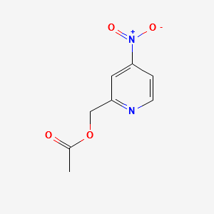 (4-nitropyridin-2-yl)methylacetate structure, CAS 131747-32-5