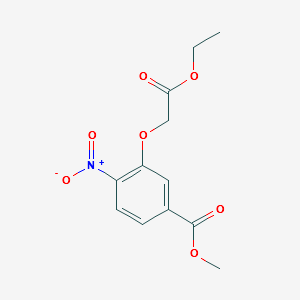 methyl3-(2-ethoxy-2-oxoethoxy)-4-nitrobenzoate structure, CAS 214848-28-9