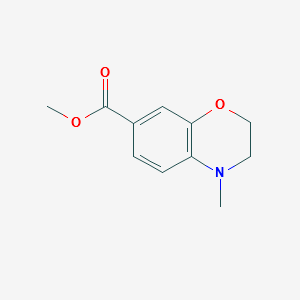 methyl4-methyl-3,4-dihydro-2H-benzo[b][1,4]oxazine-7-carboxylate structure, CAS 532391-91-6