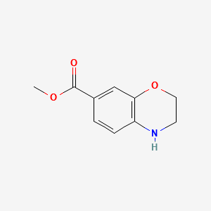 methyl3,4-dihydro-2H-benzo[b][1,4]oxazine-7-carboxylate structure, CAS 142166-01-6