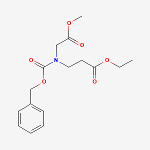 ethyl3-((benzyloxycarbonyl)(2-methoxy-2-oxoethyl)amino)propanoate structure, CAS 1245646-09-6