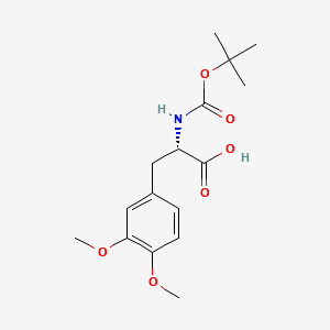 (2S)-2-[(tert-Butoxycarbonyl)amino]-3-(3,4-dimethoxyphenyl)propionicacid structure, CAS 127095-97-0