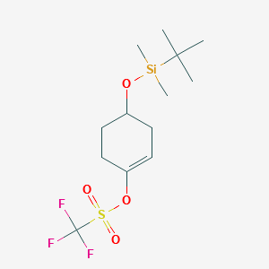 4-(tert-butyldimethylsilyloxy)cyclohex-1-enyltrifluoromethanesulfonate structure, CAS 865869-24-5
