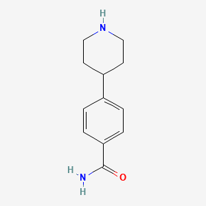 4-(Piperidin-4-yl)benzamide structure, CAS 886362-49-8