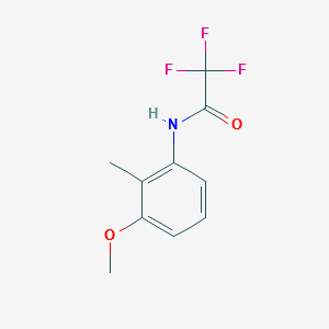 2,2,2-trifluoro-N-(3-methoxy-2-methylphenyl)acetamide structure, CAS 1245645-40-2