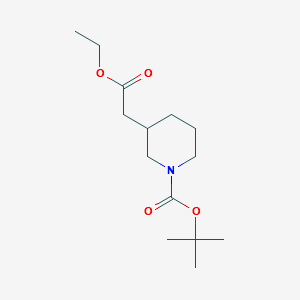 Ethyl1-Boc-3-piperidineacetate structure, CAS 384830-13-1