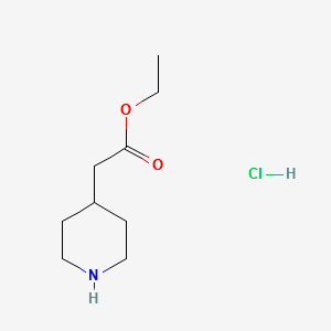 Ethyl4-piperidineacetatehydrochloride structure, CAS 169458-04-2