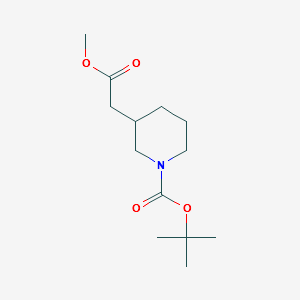 Methyl1-Boc-3-piperidineacetate structure, CAS 691876-16-1