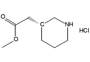 Methyl(R)-3-piperidineacetatehydrochloride structure, CAS 865157-03-5
