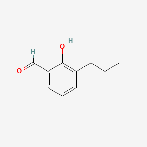2-Hydroxy-(3-(2-methyl)allyl)benzaldehyde structure, CAS 162971-77-9