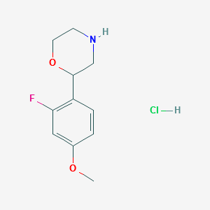 2-(2-Fluoro-4-methoxyphenyl)morpholinehydrochloride structure, CAS 1251033-04-1